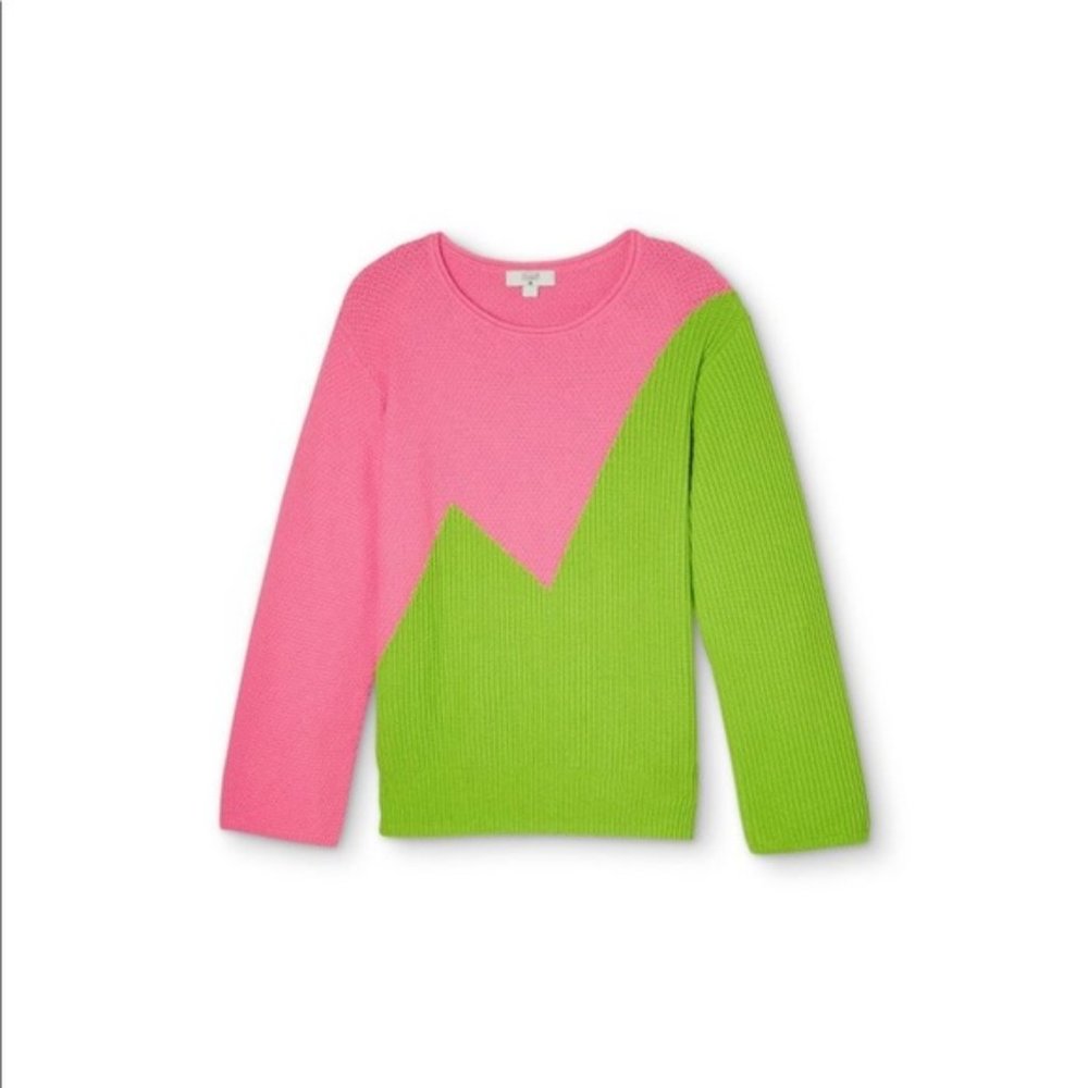 NWT Women's Crewneck Pullover Sweater - Victor Glemaud x Target Pink/Green